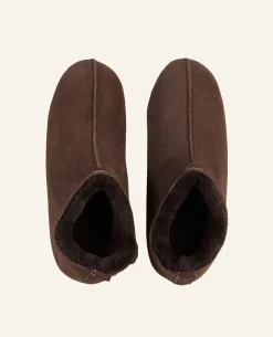 Woolen nahkatohvelit tummanruskea
