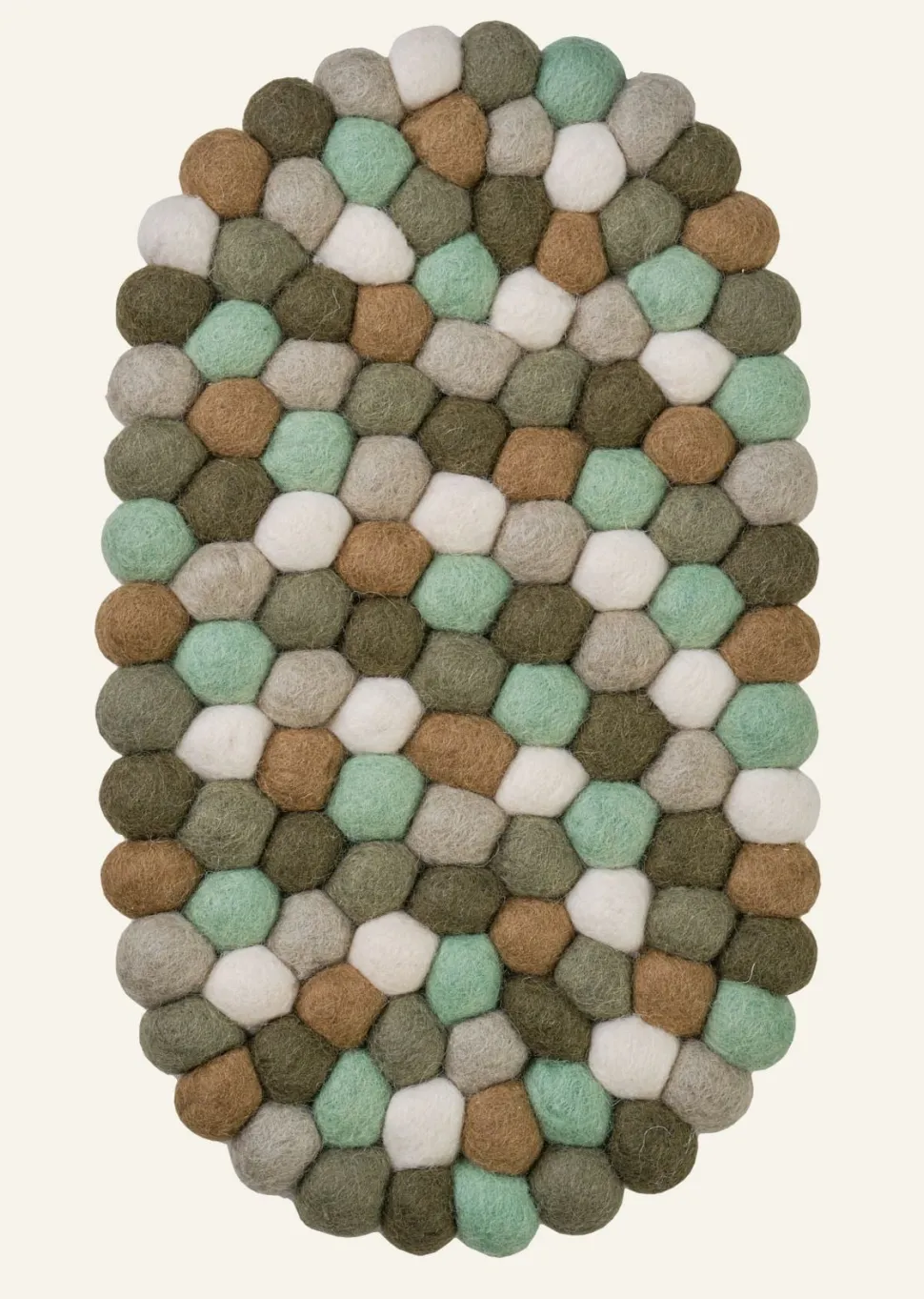Wool Oval pannunalunen oliivinvihreä