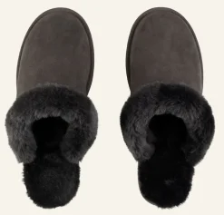 Wooly nahkatohvelit tummanruskea
