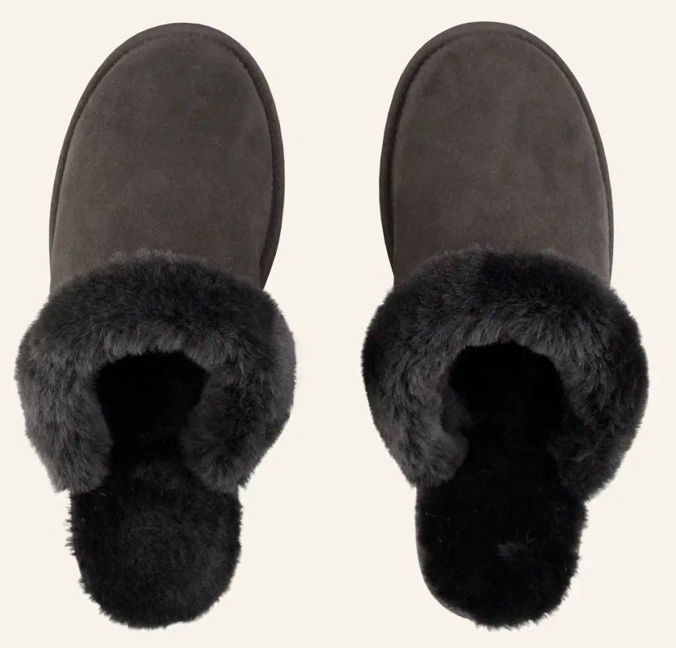 Wooly nahkatohvelit tummanruskea